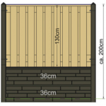 Schie (tbv 130cm Scherm)