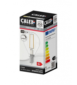 CALEX KOGEL P45 HELDER STRAIGHT FILAMENT 220-240V 3.5W 250LM 2700K E14 DIMBAAR MET LED DIMMER