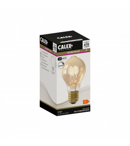 CALEX STANDAARD A60DR GOUD FLEX FILAMENT 220-240V 5.5W 470LM 2100K E27 DIMBAAR MET LED DIMMER