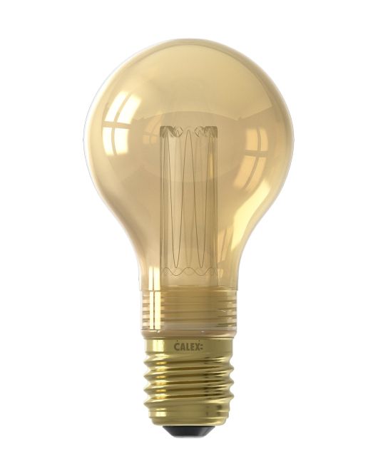 CALEX LED GLASSFIBER GLS-LAMP A60 220-240V 2,3W 60LM E27, GOUD 1800K D