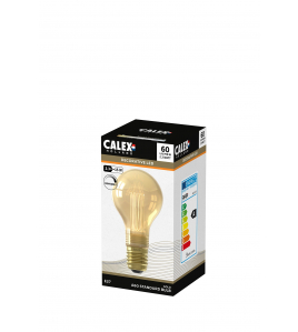 CALEX LED GLASSFIBER GLS-LAMP A60 220-240V 2,3W 60LM E27, GOUD 1800K D