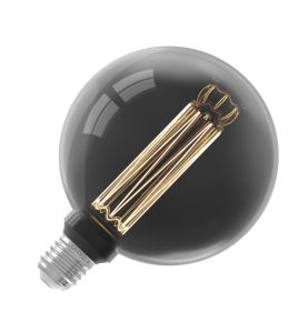 CALEX LED GLASSFIBER GLOBE G125 TITANIUM SMD 220-240V 3.5W 40LM 2000K E27 DIMBAAR MET LED DIMMER
