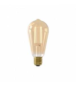 CALEX RUSTIEK ST64 GOUD STRAIGHT FILAMENT 220-240V 3.5W 250LM 2100K E27 DIMBAAR MET LED DIMMER