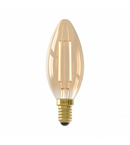CALEX KAARS B35 GOUD STRAIGHT FILAMENT 220-240V 3.5W 250LM 2100K E14 DIMBAAR MET LED DIMMER