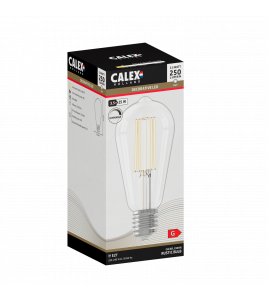 CALEX RUSTIEK ST64 HELDER STRAIGHT FILAMENT 220-240V 3.5W 250LM 2300K E27 DIMBAAR MET LED DIMMER