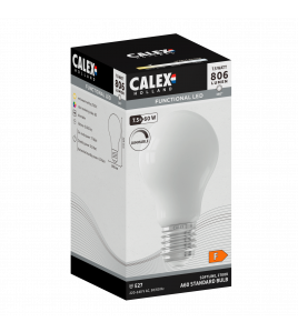 CALEX STANDAARD A60 SOFTLINE STRAIGHT FILAMENT 220-240V 7.5W 806LM 2700K E27 DIMBAAR MET LED DIMMER