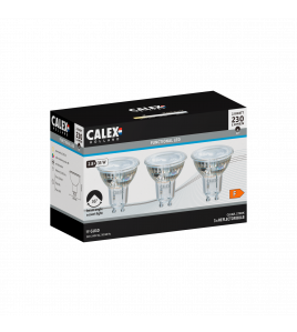 CALEX LED SMD GU10 GLAS 220-240V 2.8W 230LM 2700K - 3 PACK