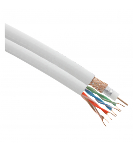 QL COAX/UTP KABEL DUO RG6/CAT5E WIT 25M QL COAX/UTP KABEL DUO RG6/CAT5E WIT 25M