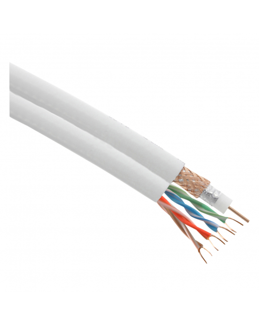 QL COAX/UTP KABEL DUO RG6/CAT5E WIT 25M