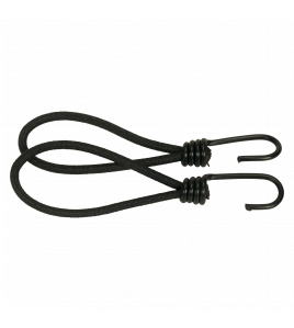 KONVOX SPANNER MET SPINHAAK 20CM 6MM KOORD ZWART, SET A 2 ST