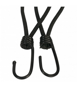 KONVOX SPANNER MET SPINHAAK 20CM 6MM KOORD ZWART, SET A 2 ST