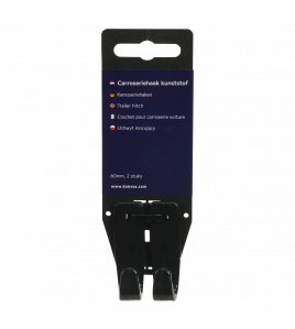 KONVOX CARROSSERIEHAAK KUNSTSTOF ZWART, SET A 2 ST