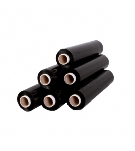 STRETCHFOLIE ZWART 50CM X 300METER