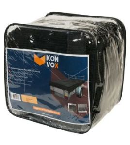 KONVOX AANHANGWAGENNET FIJNMAZIG 2,5X4,5M ZWART
