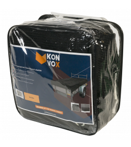 KONVOX AANHANGWNET FIJNMAZIG MET ELASTIEK 2X3,5M ZWART