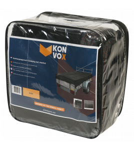 KONVOX AANHANGWNET FIJNMAZIG MET ELASTIEK 2X3M ZWART