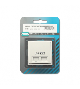 INB.STOPCONTACT 2X USB BADORA LW