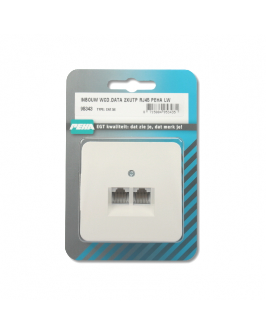 INBOUW WCD.DATA 2XUTP RJ45 PEHA LW