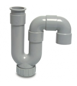 SIFON PVC 50 MM LIJMMOF GRIJS TYPE P+S