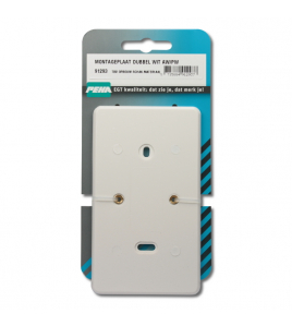 MONTAGEPLAAT DUBBEL WIT AW/PW