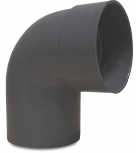 BOCHT 87&deg; PVC-U 75 MM LIJMMOF X SPIE GRIJS KOMO