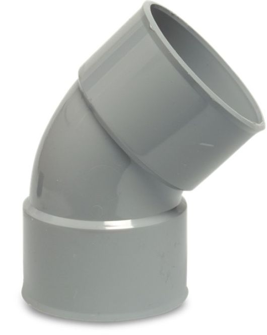 BOCHT 45° PVC-U 200 MM LIJMMOF GRIJS KOMO BOCHT 45° PVC-U 200 MM LIJMMOF GRIJS KOMO