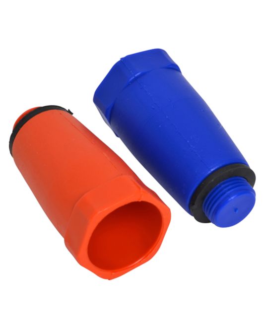 SV BOUWSTOP KUNSTSTOF ROOD + BLAUW 1/2"M