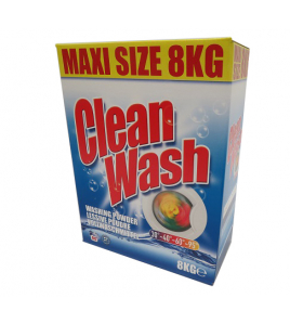 CLEAN WASH GEZINSWASMIDDEL, 8KG, 80WASB.