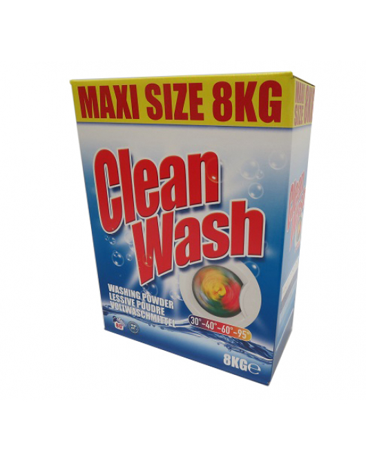 CLEAN WASH GEZINSWASMIDDEL, 8KG, 80WASB.