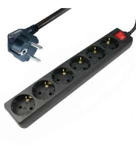 STEKKERDOOS 6 WEG+SCHAK+RA+3,0M ZWT