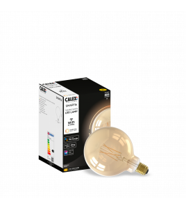 CALEX SMART GLOBE G125 GOUD STRAIGHT FILAMENT 220-240V 7W 806LM 1800-3000K E27 DIMBAAR MET APP CALEX SMART GLOBE G125 GOUD STRAIGHT FILAMENT 220-240V 7W 806LM 1800-3000K E27 DIMBAAR MET APP