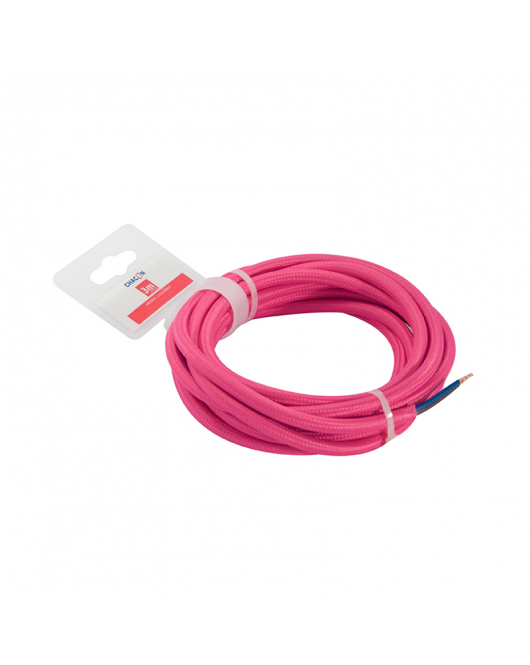 3 MTR.TEXTIELSNOER 2X0,75 ROZE