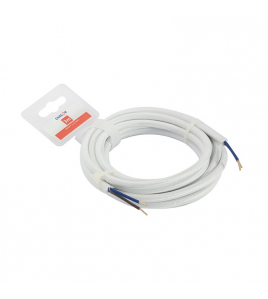 5 MTR.TEXTIELSNOER 2X0,75 WIT