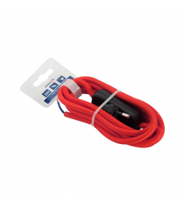 2 MTR.TEXTIELSNOER+SCHAK.2X0,75 RD