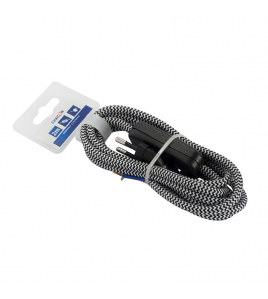 2 MTR.TEXTIELSNR+SCHAK.2X0,75 ZW/WT