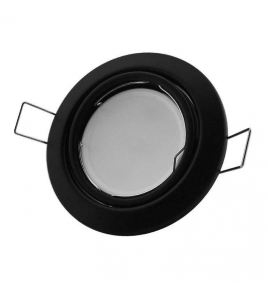 INBOUWSPOT ROND 51MM KANTEL ZWART