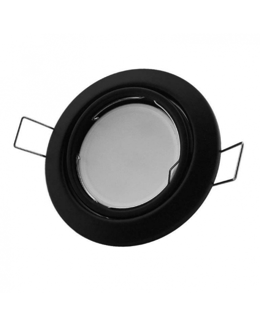 INBOUWSPOT ROND 51MM KANTEL ZWART