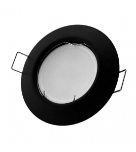 INBOUWSPOT ROND 51MM VAST ZWART