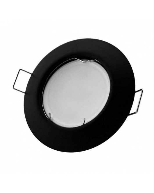 INBOUWSPOT ROND 51MM VAST ZWART