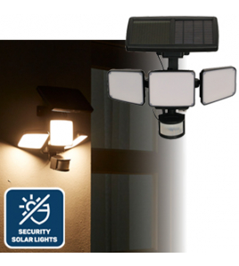 INTELLIGENT SOLAR LA RIOJA 2500LM TRIPLE-HEAD SENSOR SECURITY LIGHT INTELLIGENT SOLAR LA RIOJA 2500LM TRIPLE-HEAD SENSOR SECURITY LIGHT