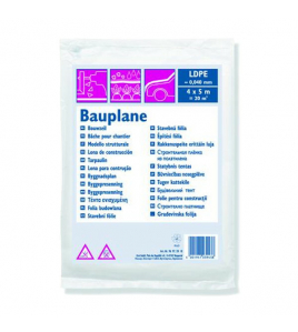 BOUWFOLIE LDPE 0,040MM 4X5M TRANSPARANT