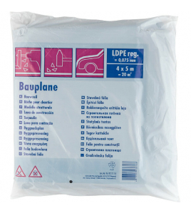 BOUWFOLIE LDPE 0,075MM 4 X 5M ZWART