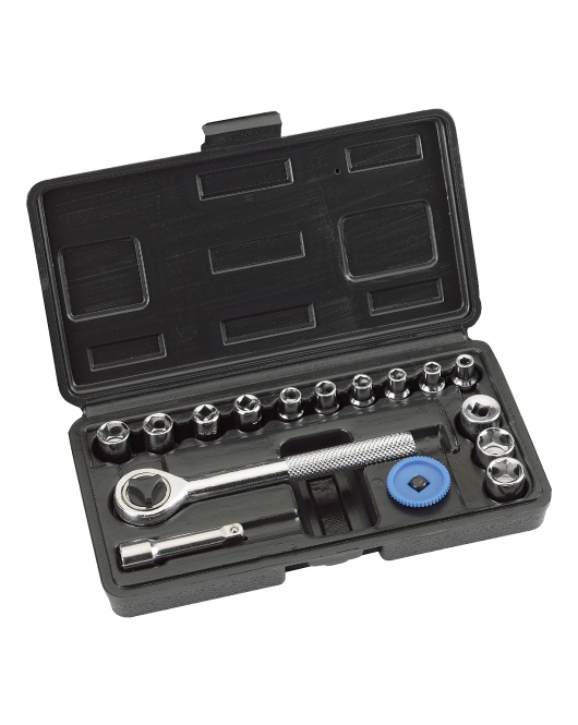 DOPSLEUTELSET 1/4" 16-DELIG
