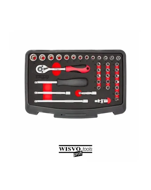 WISVO DOPSLEUTELSET 1/4" 36 DELIG