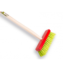 KINDERBEZEM ROOD MET GETAILLEERDE STEEL