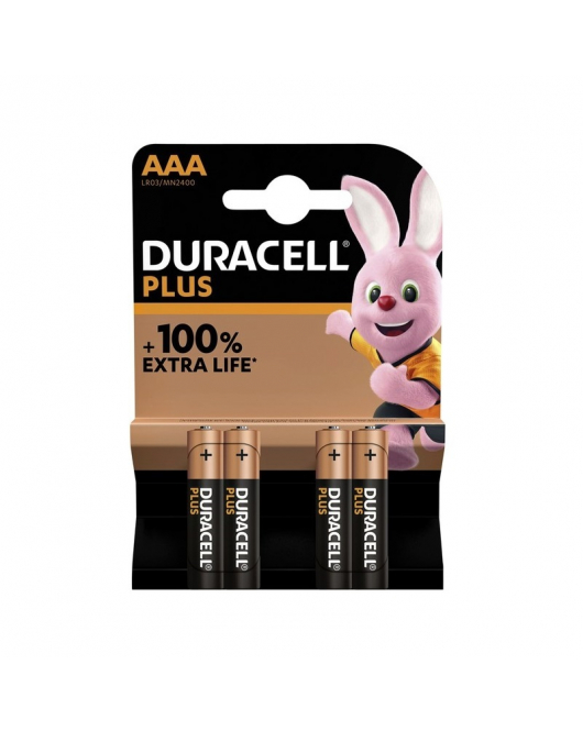 4ST.DURACELL PLUS 100% MN2400/AAA