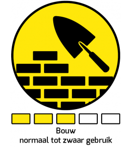 BOUWKRUIWAGEN BASIC HDPE 100 L GEEL