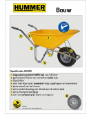 BOUWKRUIWAGEN BASIC HDPE 100 L GEEL