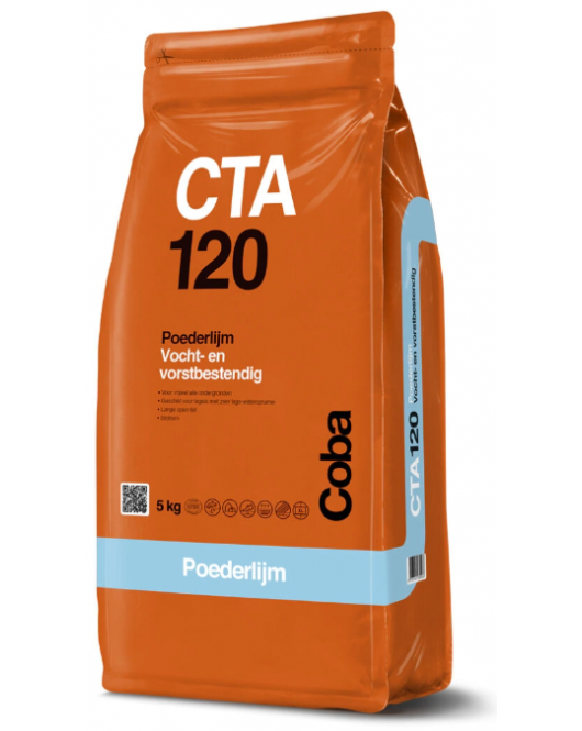 COBA TEGELLIJMPOEDER CTA120 (VOCHT- EN VORSTBESTENDIG) 5KG