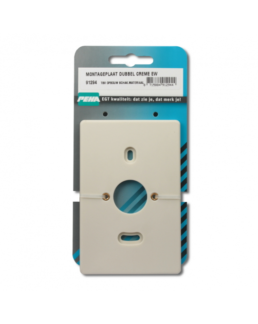 MONTAGEPLAAT DUBBEL CREME EW